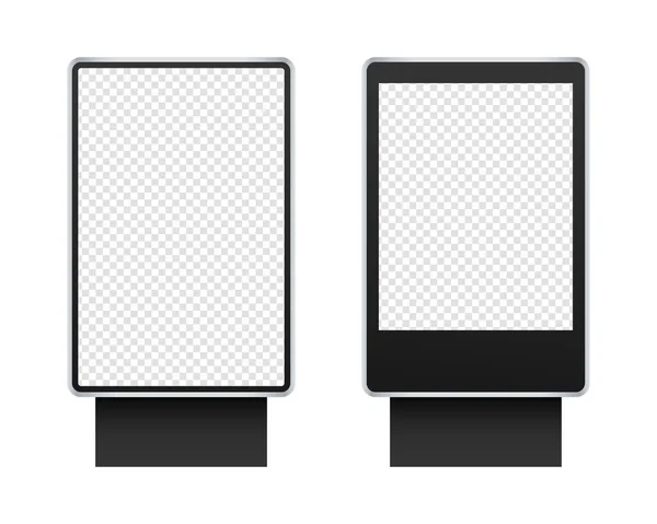 Digitale Standlichtbak Buitenbewegwijzering Vector Ingesteld Mockup Vector Geïsoleerd Sjabloon Ontwerp — Stockvector