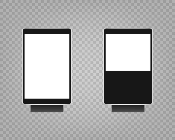 数字展示牌灯箱 户外信号向量集 模拟向量隔离 模板设计 现实的病媒说明 — 图库矢量图片