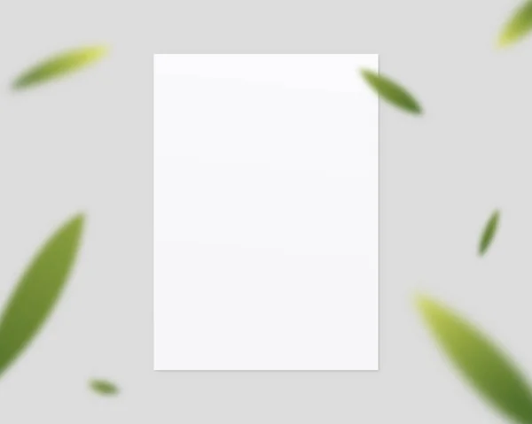 白い紙のモックアップ 垂直紙のモックアップ ブランディングアイデンティティのためのベクトルテンプレート 現実的なベクトル図 — ストックベクタ