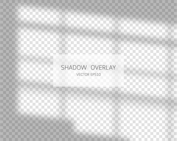 Schatten Overlay Effekt Natürliche Schatten Aus Dem Fenster Isoliert Auf — Stockvektor