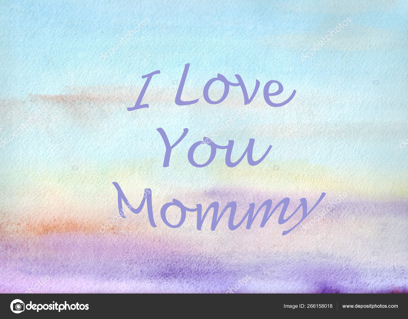 Watercolor Abstraction Sky Background Gentle Love You Mommy Mother S Day Stock Photo Image By C Gata Ir Mail Ru