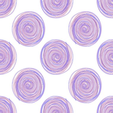 beyaz arka plan üzerinde dijital daireler spiral leylak mor dikişsiz desen