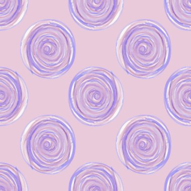 lila arka plan üzerinde dijital daireler spiral leylak mor dikişsiz desen