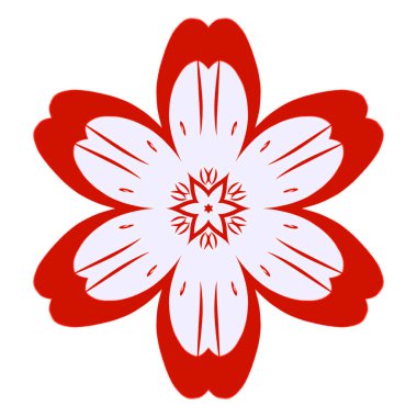 sade çiçek kırmızı simge çiçeklenme