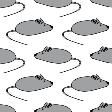 beyaz arka plan üzerinde dijital grafik dikişli desen gri fare.