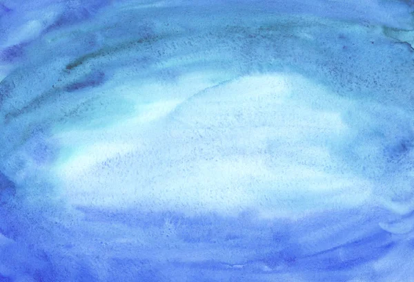 Akwarela niebieskie tło. Zima, śnieg, woda, morze — Zdjęcie stockowe