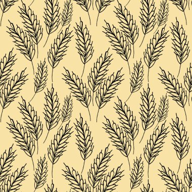 Tahıllı dikişsiz çiviler. El çizimi basit bir İskandinav tarzı