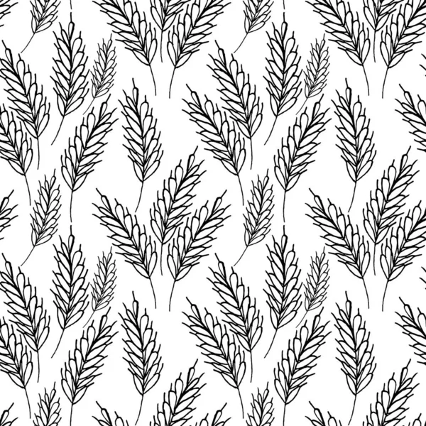 Tahıllı dikişsiz çiviler. El çizimi basit bir İskandinav tarzı