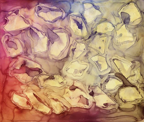 Abstract watercolor acrylic alcohol inc background texture — Stock Photo, Image