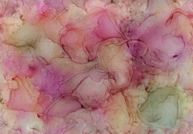 Alkol müreklü ve akrilik boyaya dayalı kusursuz soyut illüstrasyon