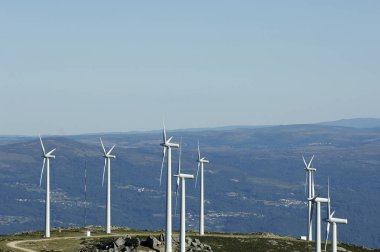 aeorojeneratörlerin veya elektrik türbinlerinin görüntüsü