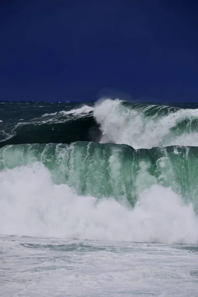 Momentaufnahme Einer Welle Die Meer Bricht — Stockfoto