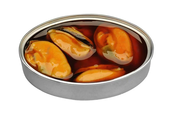 Studio Image Can Mussels — Stock Photo, Image