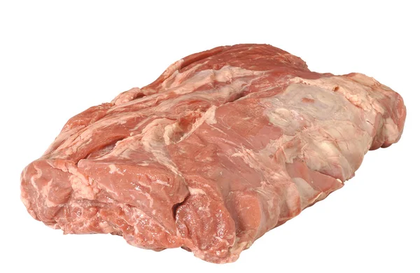 Carne Cruda Aislada Sobre Fondo Blanco — Foto de Stock