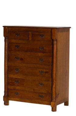    image of a wooden chest of drawers                            