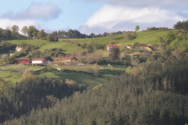 Larrabetzu Krásná Vesnice Nachází Údolí Txorierri Srdci Bizkaia Baskicko — Stock fotografie
