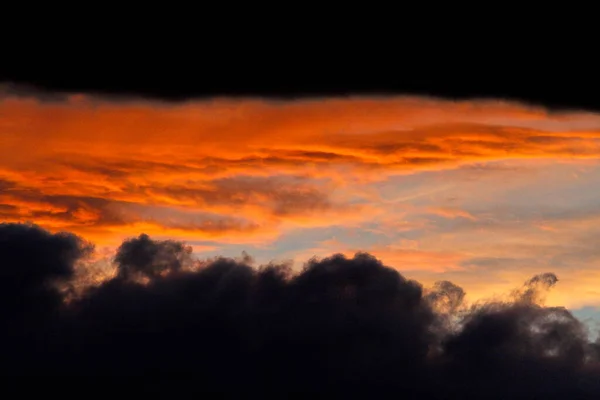 Padrões Nuvens Coloridas Com Luz Hora Dourada — Fotografia de Stock