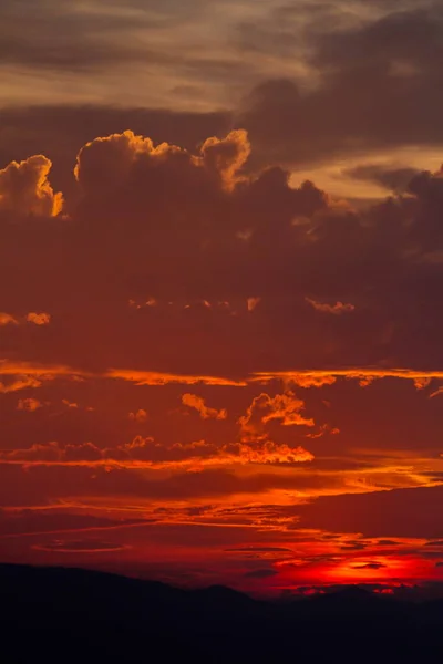 Padrões Nuvens Coloridas Com Luz Hora Dourada — Fotografia de Stock
