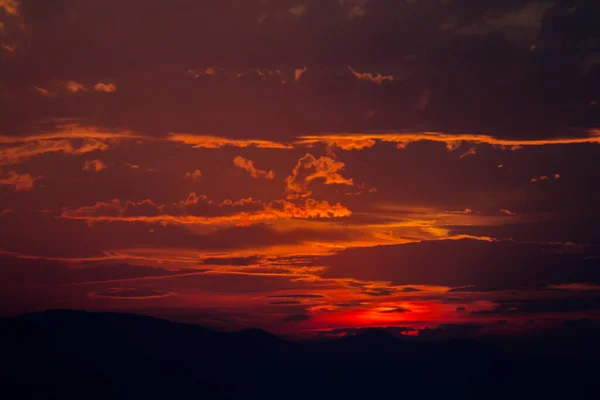 Padrões Nuvens Coloridas Com Luz Hora Dourada — Fotografia de Stock