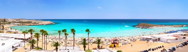 Nissi Beach Panoraması Ayia Napa Kıbrıs — Stok fotoğraf