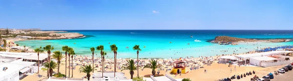 Panorama Nissi Beach Ayia Napa Chipre Imagens De Bancos De Imagens