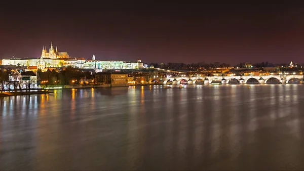 Veduta Del Ponte Carlo Del Castello Praga — Foto Stock