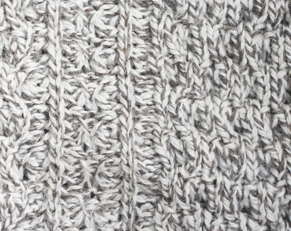 Wool Sweater White Brown Wool Knitwork Irish Sweater White Brown — Stock Photo, Image
