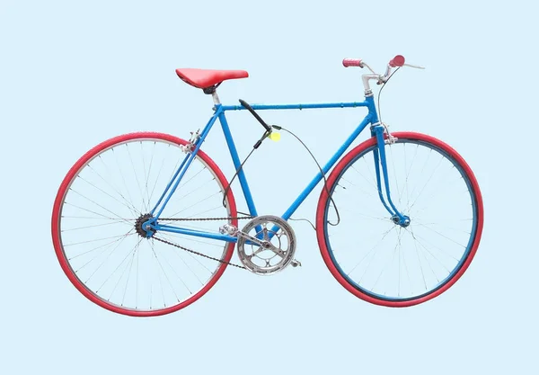 Rower Klasyczny Styl Vintage Dla Mężczyzn Kolor Obrazu Jasnoniebieskim Tle — Zdjęcie stockowe