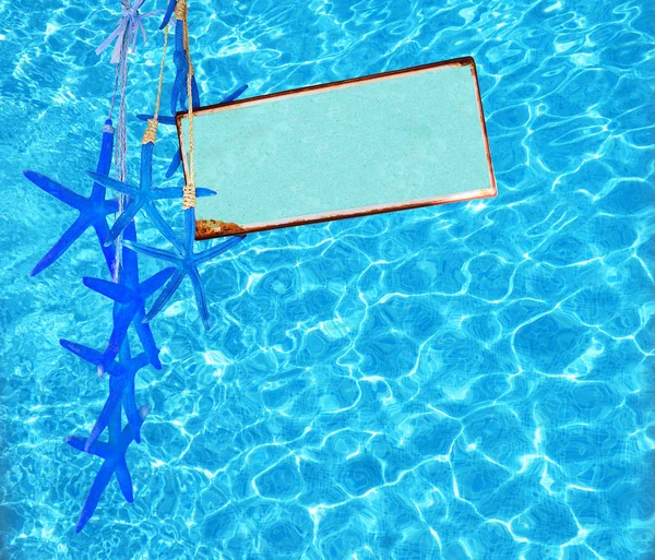 Turquoise Blauwe Zwembad Water Oppervlakte Achtergrond — Stockfoto