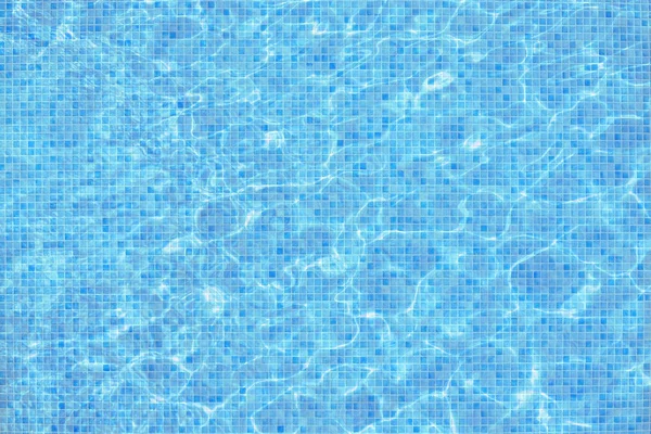 Turkos Blå Mosaik Pool Vatten Ytan Bakgrund — Stockfoto