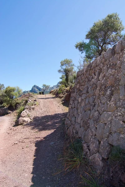 Walking Path Nature Landscape View Tramuntana Mountains Soller Cala Tuent — Stock Photo, Image