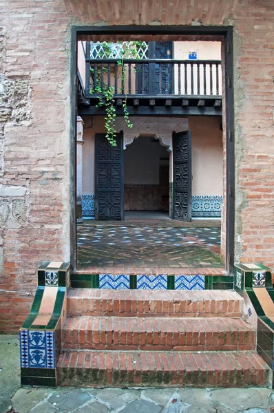 Palma Mallorca España Noviembre 2011 Detalles Arquitectura Histórica Pueblo Español — Foto de Stock