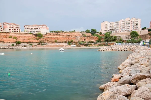 Port Adriano Mallorca Spanje November 2011 Residentiële Gebouwen Rode Sedimentaire — Stockfoto