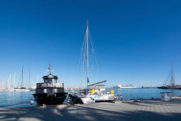 Palma Mallorca Španělsko Června 2018 Událost Pirátská Loď Katamarány Kotví — Stock fotografie