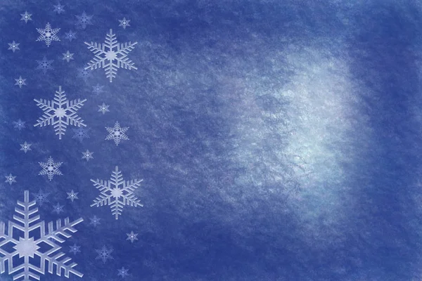 Niebieski Nieczysty Śnieżynka Tło Tekstura Cyfrowy Ilustracja Jasny Kopia Przestrzeń — Zdjęcie stockowe