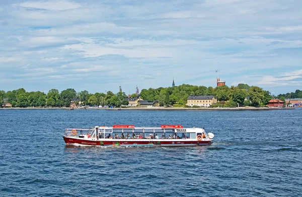 Στοκχόλμη Σουηδία Ιουλίου 2018 Βάρκες Για Αξιοθέατα Και Πορθμείων Για — Φωτογραφία Αρχείου