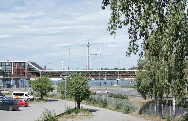 Stockholm Svédország 2018 Július Kavics Parkoló Tenger Gröna Lund Vízen — Stock Fotó