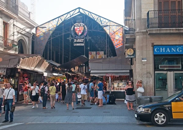 Barcelona España Julio 2012 Entrada Mercado San Josep Bouqueria Desde — Foto de Stock