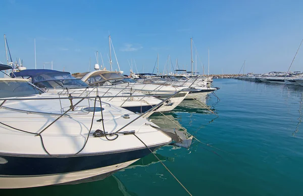 Mallorca Espanja Elokuu 2018 Ylelliset Jahdit Puerto Portals Venesatamassa Myöhään — kuvapankkivalokuva