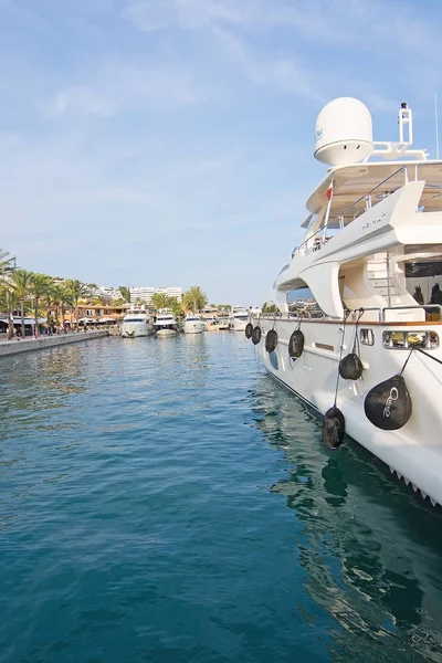 Mallorca Spain August 2018 Luxury Yachts Puerto Portals Marina Late — Stock Photo, Image