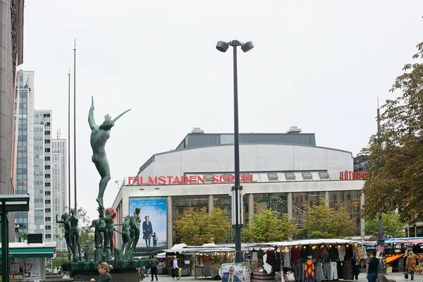 Stockholm Suecia Septiembre 2018 Escultura Del Grupo Orfeo Por Carl — Foto de Stock