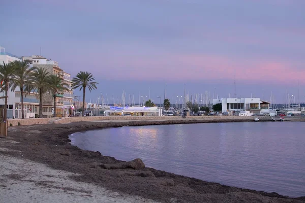 Mallorca Spain November 2018 Powdery Pink Winter Sunset Skies Can — Stock Photo, Image