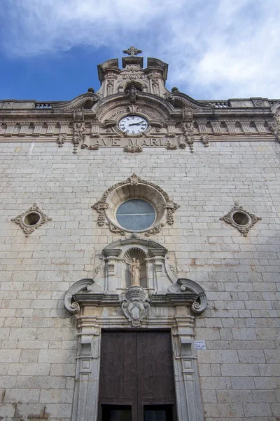 Lluc Mallorca Spanien Dezember 2018 Mittelalterliches Klostergebäude Aus Trockenstein Außen — Stockfoto