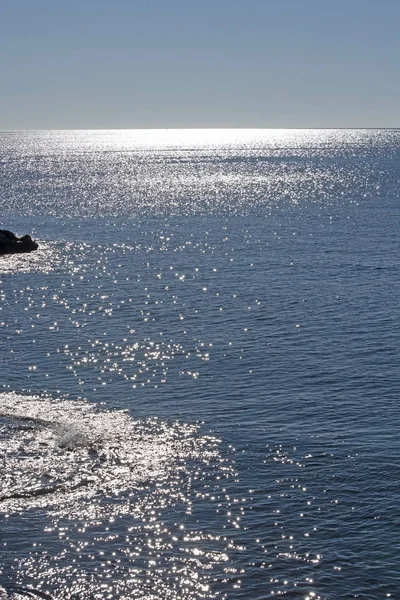 Hermoso Mar Brillante Horizonte Día Soleado Noviembre Mallorca España —  Fotos de Stock