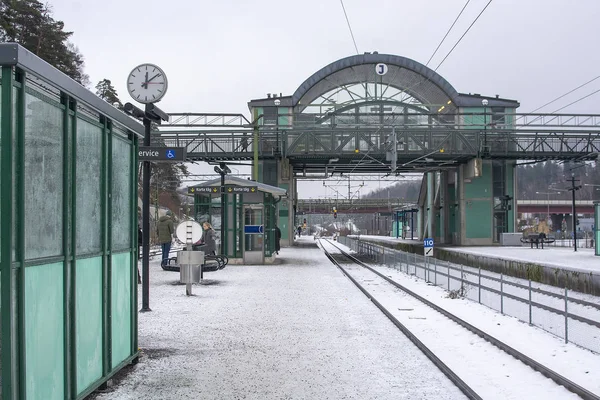 Tumba Sverige December 2018 Detaljer Från Tumba Pendeltåg Station December — Stockfoto