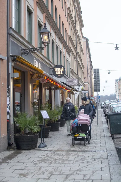 Stockholm Sveç Aralık 2018 Tahran Grill Restoran Kış Dış Rorstrandsgatan — Stok fotoğraf