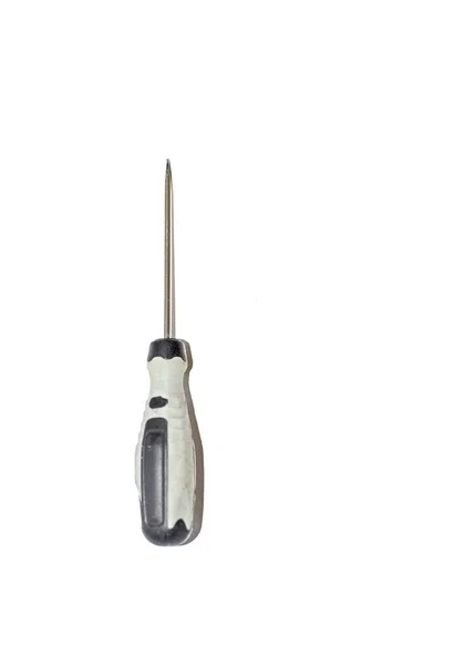 Small Gray Black Screwdriver Isolated White — Stock Photo, Image