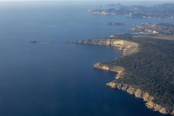 Luftutsikt Över Kustlandskapet Solig Eftermiddag Sydvästra Mallorca Spanien — Stockfoto