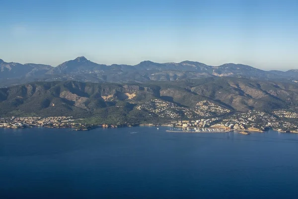 Palma Körfezi Mallorca Spanya Güneşli Bir Öğleden Sonra Kıyı Manzarası — Stok fotoğraf