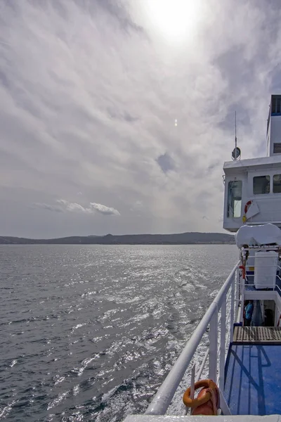 Ferry between Palau and Isola Maddalena in Sardinia Italy — Stock Photo, Image